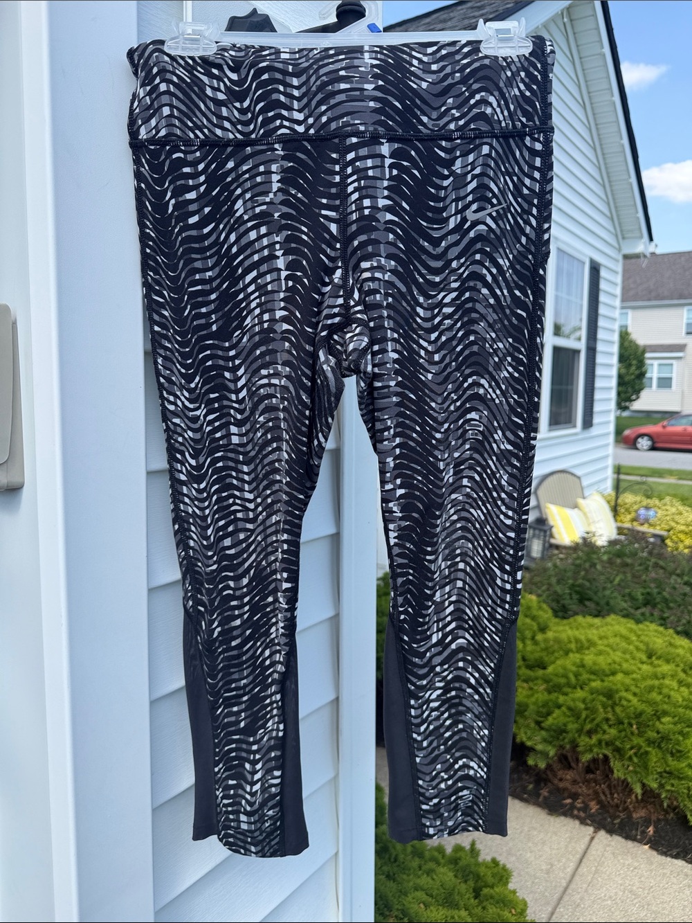 Nike Black & White Dri-FIT Zebra Print Sports Bra